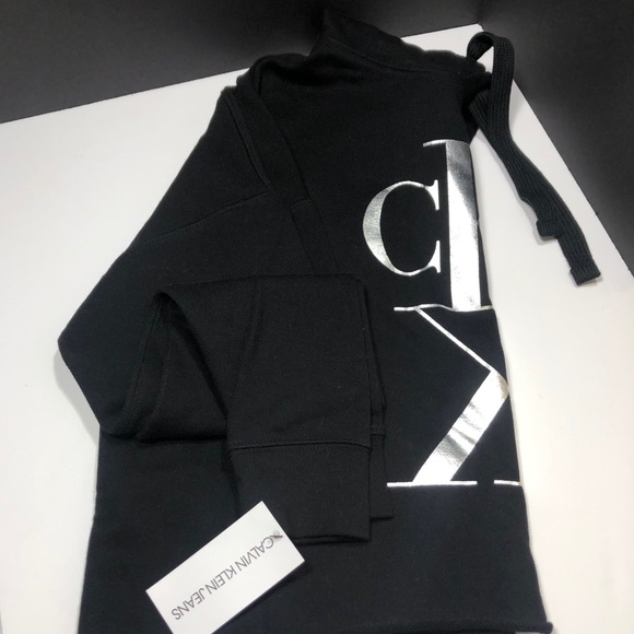 NEW🔥CALVIN KLEIN CROPPED HOODIE - Picture 8 of 9